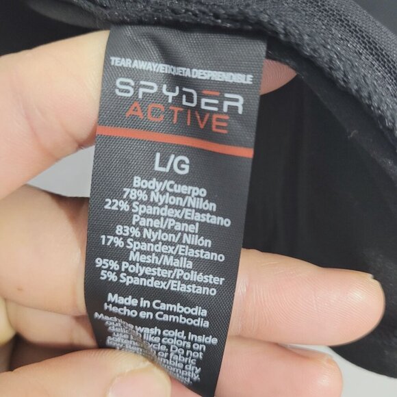 NEW Spyder Active Black Long Sleeve Based Layer Shirt L Women's // 23CT - Picture 5 of 10